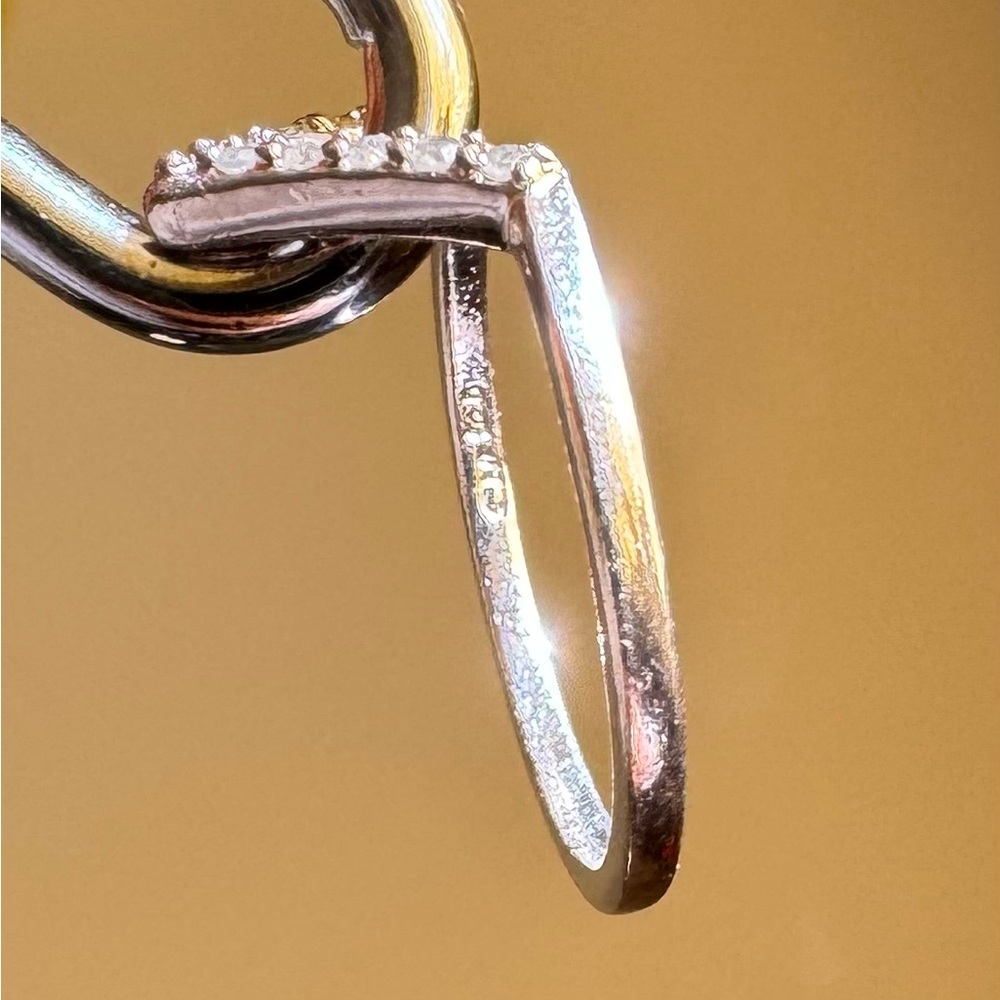 Genuine Diamond V Ring (1/10 ct. t.w.) in Sterling Silver, Size 5 - Picture 9 of 16